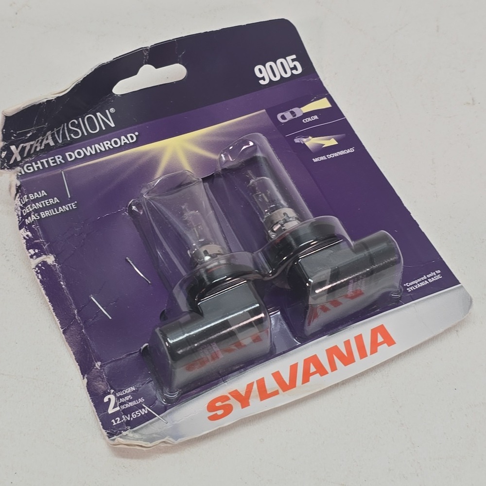 SYLVANIA 9005 XtraVision Halogen Headlight Bulbs 2-Pack HB3 65W, Clear